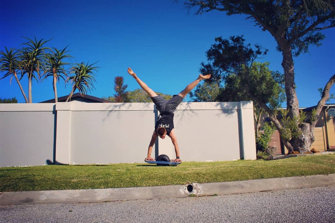Handstand on onewheel